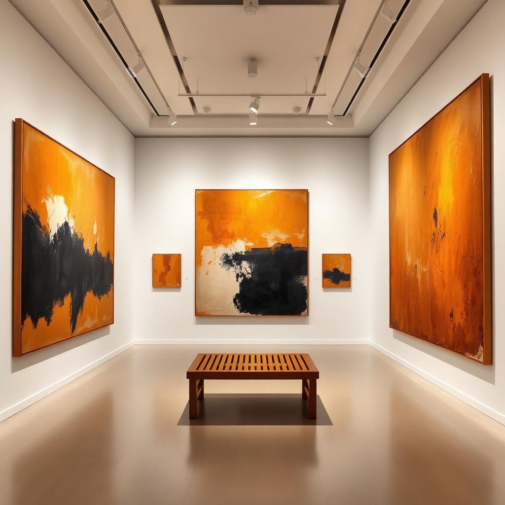 Installation view of paintings by Nicky Myny